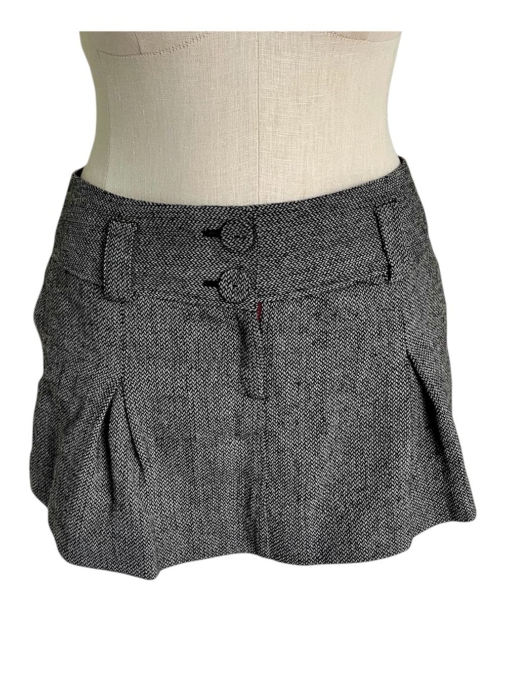 American Eagle Vintage Wool Micro Mini Skirt - Preppy Y2K